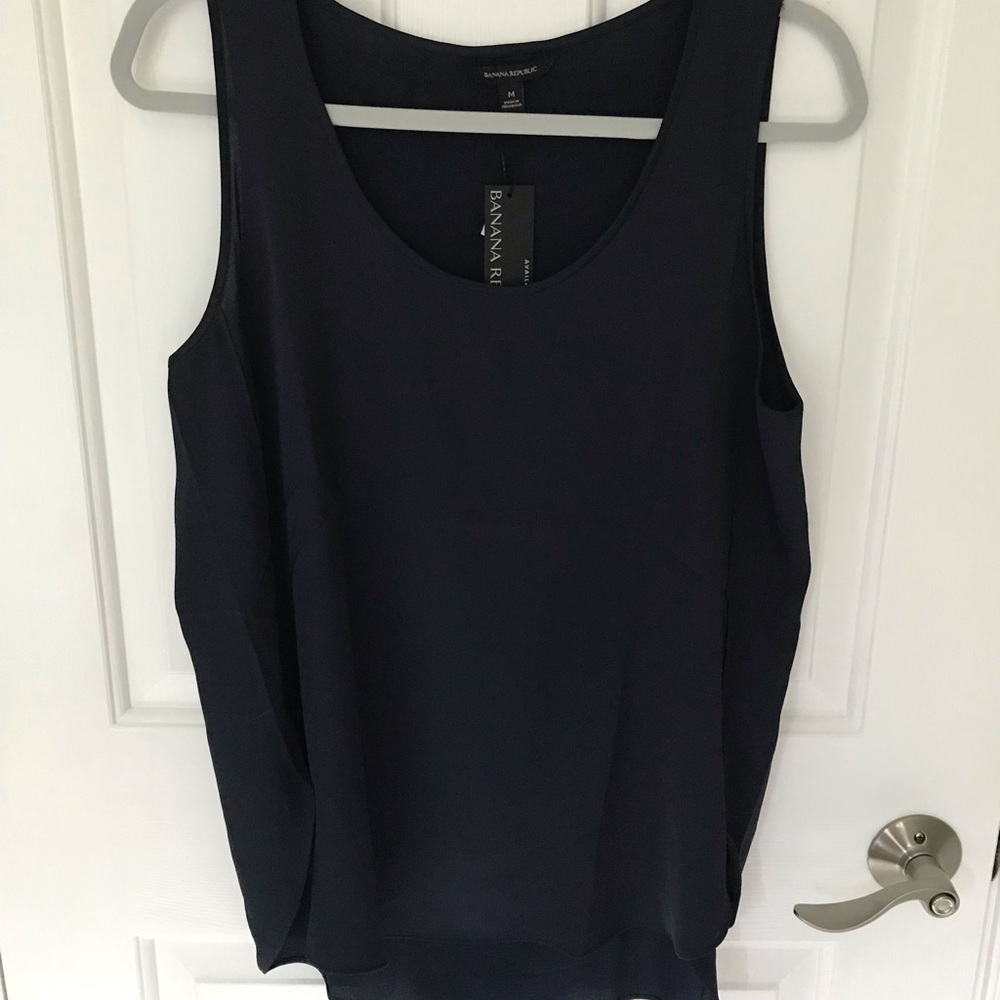 Banana Republic Navy Sleeveless Blouse. Sz. M